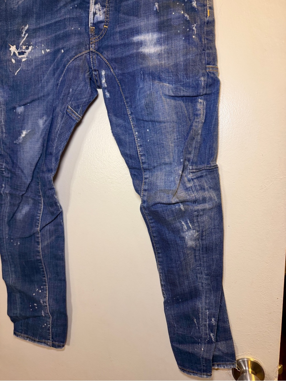 Dsquared2 Men's Slim Distressed Blue Jeans View 4
